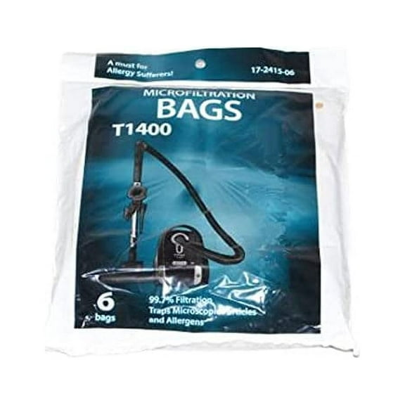 Titan T1400 Compact Canister Vacuum Cleaner Micro Filtration Paper Bags 6/Pk #17-2415-06