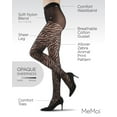 thumbnail image 3 of MeMoi Women's Zebra Stripe Sheer Nylon Tights - Womens - Female (Small/Medium, Black), 3 of 7