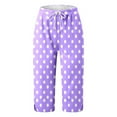 thumbnail image 4 of Puliio Womens Pants Polka Dot Drawstring Trouser Fashion Comfortable Casual Mid Waist Sport Pants, 4 of 4