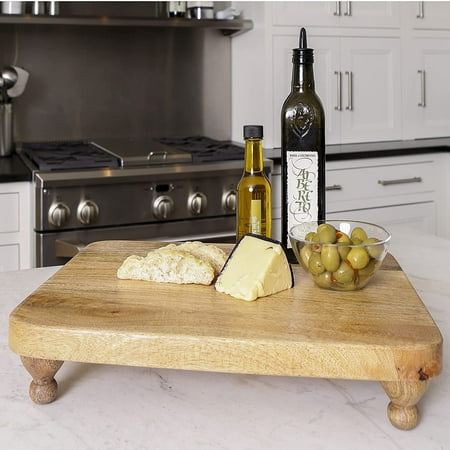 

Wood Charcuterie Farmhouse Footed Serving Board