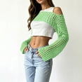 thumbnail image 5 of Women's Cropped Knit Shrug Top Lightweight Bell Sleeve Summer Cover-Up, Soft Breathable Cropped Cardigan Shrug for Casual & Beach, Cropped Shrug Women, 5 of 6