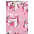 thumbnail image 2 of 12.5"x9" Strawberry Milk Clipboards, Standard A4 Letter Size Nursing Clipboard with Low Profile Metal Clip Decorative Clip Board for Office Supplies,Silver, 2 of 7