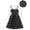 Black, variant on Sngxgn Girl's A Line Flowy Ruffle Sleeveless Party Mini Dress(Black,7Y)