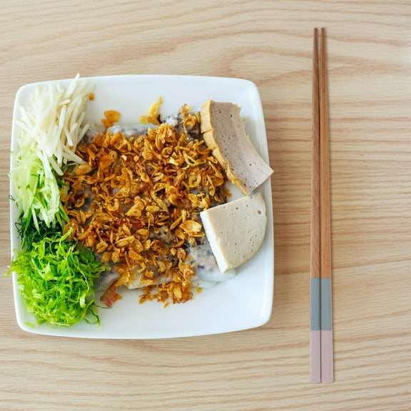 HAKIDZEL wooden reusable chopsticks cooking chop sticks for dining families for gatherings 3 Pairs