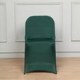thumbnail image 5 of BalsaCircle 12 Hunter Green Spandex Stretchable Folding Solid Chair Covers Slipcovers Wedding decorations, 5 of 8