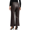 thumbnail image 3 of INSPIRE CHIC Women's Faux Leather Pants High Waist Straight Leg Pant Trousers with Pockets Party Outfit S Coffee, 3 of 6