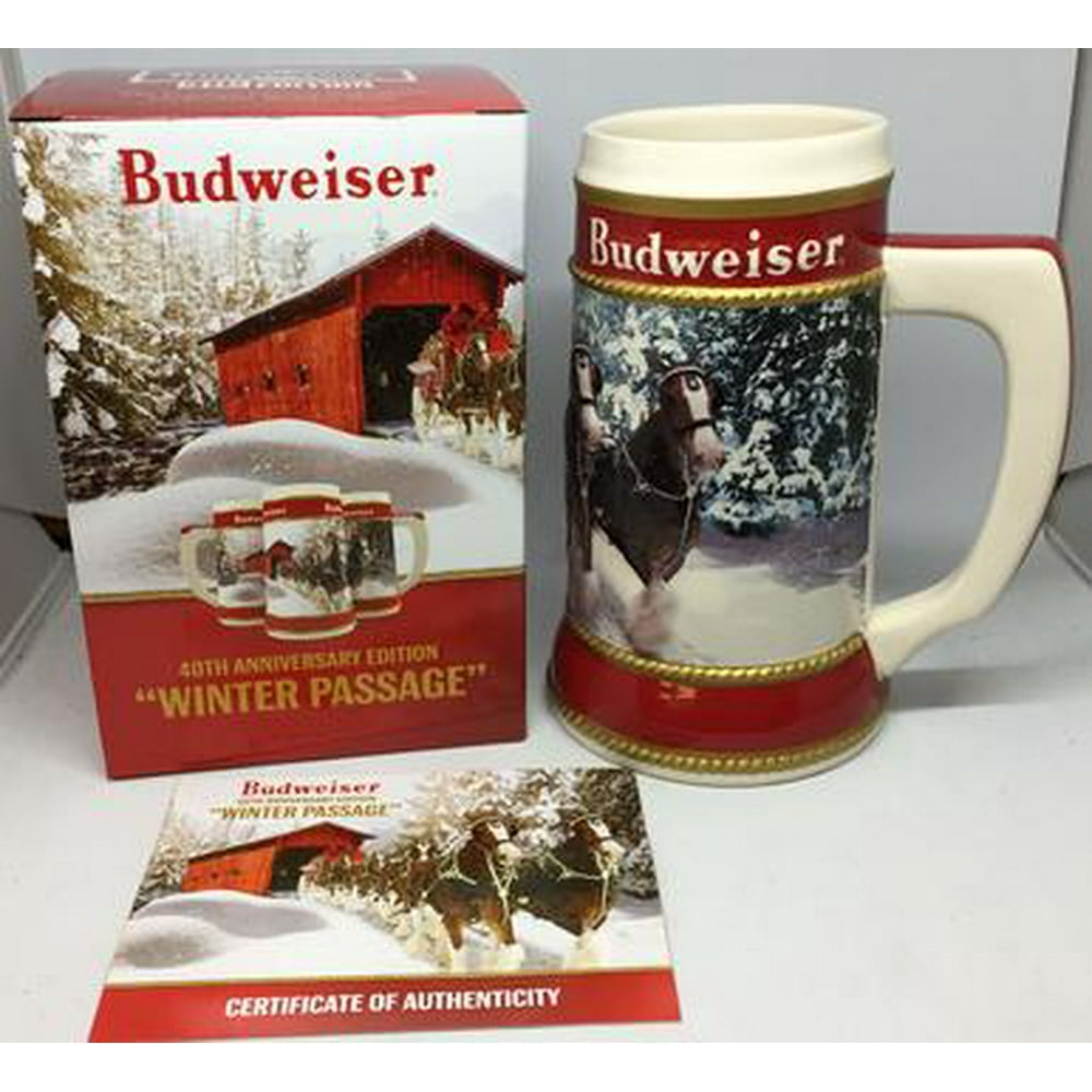 2022 budweiser christmas stein