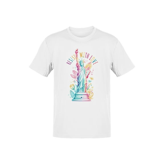 Colorful Statue of Liberty: Resist Men's T-shirt