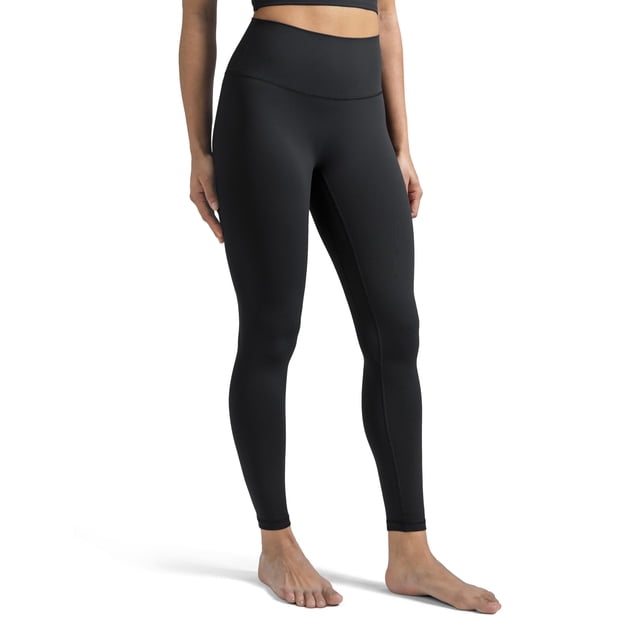 Leggins Colorfulkoala Dreamlux sin costuras frontales para mujer, negros