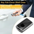 thumbnail image 3 of Funda de llave de coche de TPU de silicona negra con borde plateado única para Mazda 2/3/5/6/7/8 M2 M3 M5 M6 M7 M8 CX3 CX4 CX5 CX7 CX84 botones control remoto, 3 of 6