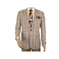 thumbnail image 6 of Men Sport Coat by Berlusconi Turkey Italian Wool Super 180's #671-15 Tan Burg, 6 of 7