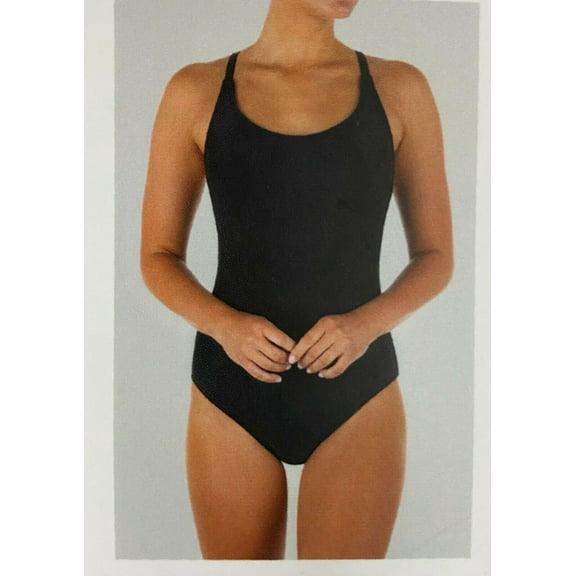 Hurley Women's Cross Back One Piece Swimsuit (Black, XL)
