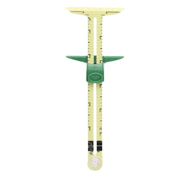 Sewing Sliding Gauge, 5 in 1 T Shaped Sliding Gauge Ruler, T Gauge Hem Gauge Measuring Tool Quilting Ruler Sewing Tool Measuring Gauge