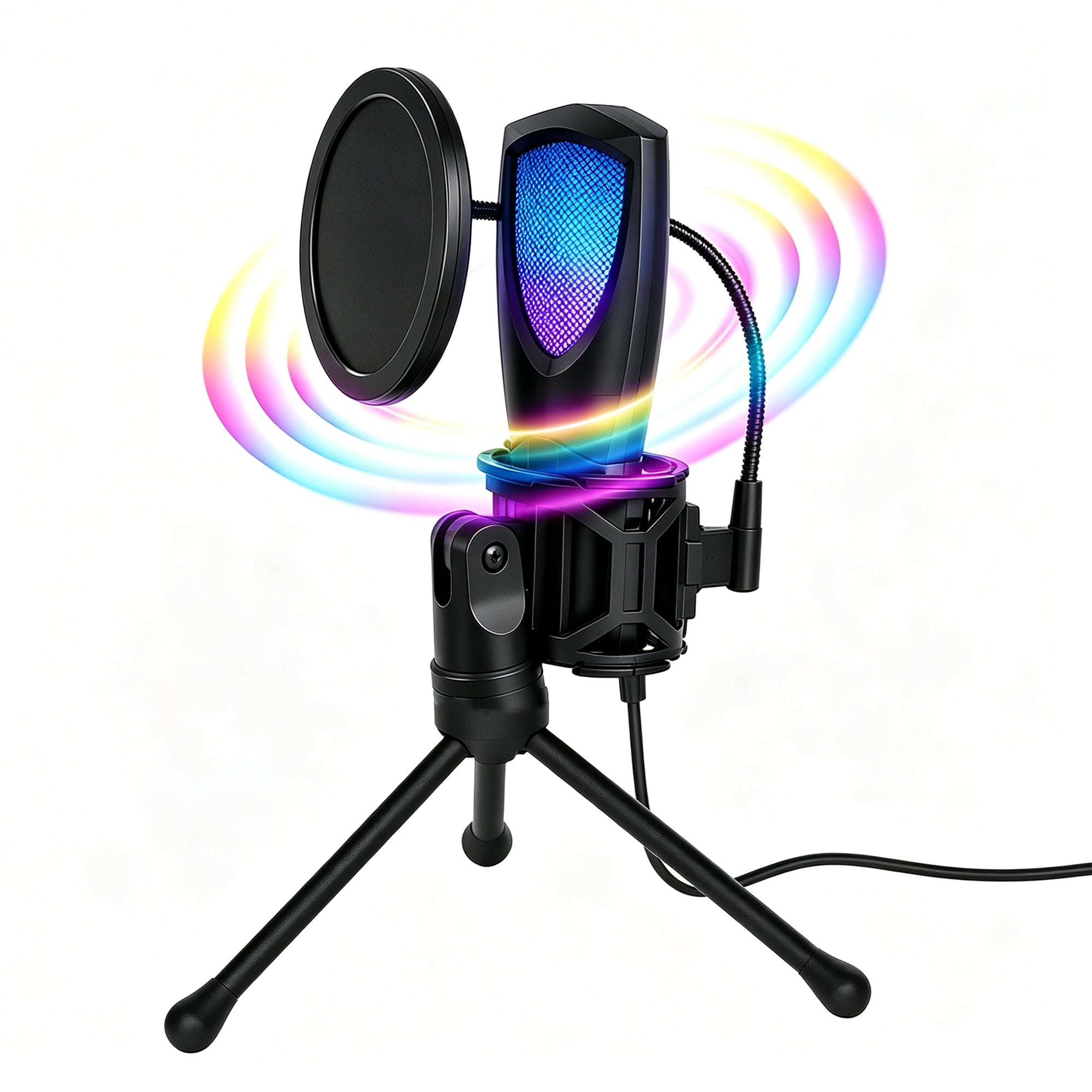 HyperX, QuadCast USB Condenser Microphone, for PC PS4 Mac, Black