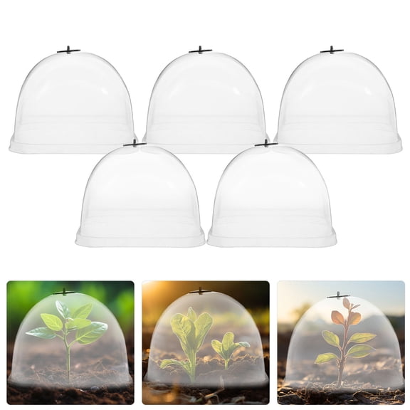 NIAIZEK 10Pack Cloche Dome for Plants Transparent Plastic Garden Dome for Light Penetration