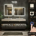 thumbnail image 4 of KWW 28 x 36 inch LED Bathroom Rectangular Vanity Mirror, Anti-Fog Dimmable Lights, Easy to Instal, 4 of 7