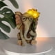 thumbnail image 4 of Matsuzay Estatua de elefante para decoración de jardín al aire libre con luces LED solares. Regalo de cumpleaños para mamá. Decoración del hogar, 4 of 6
