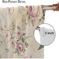 thumbnail image 5 of Lovely Rose Decorative Curtains, Red and Yellow Vintage Rose Floral Delicate Patterns for Living Room, Bedroom and Dining Room42X84x2 Inch, 5 of 6