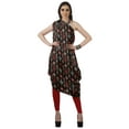 thumbnail image 1 of Moomaya Robe Kurti Sans Manches à une Épaule Imprimée pour Femmes, Vêtement de Créateur Boho pour Fête, 1 of 7
