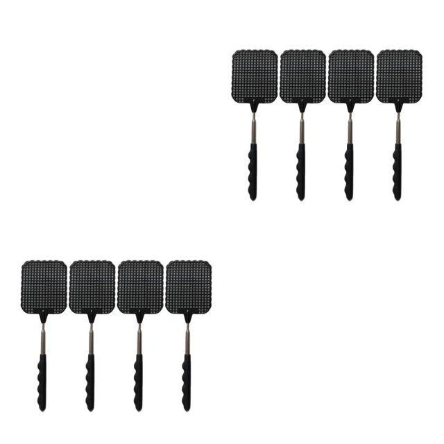Ounissouiy 4 Pieces Telescopic Flies Swatters Stainless Supplies Prevent Trap Rod Gadget Manual Retractable Steel Control negro 2piezas Ounissouiy CBP435936