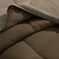 thumbnail image 3 of Bare Home Microfiber 4-Piece Cocoa/Taupe Comforter, Taupe Sheet Set Reversible Bed in a Bag, Twin XL, 3 of 6