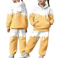 thumbnail image 5 of YUEHUA Toddlers Girls Boys 2 Piece Tracksuit Athletic Sweatsuits Sets 3D Ice Cream Prints Hooded Sweatshirt and Jogger Sweatpants Clothing Sets for Kids, Size 4-5 Years, 5 of 9