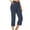 Navy, variant on USNSM Capri Yoga Pants for Women Knee Length Slimming Athletic Gym Leggings-High Waist Workout Biker Tummy Control Pants Gray M