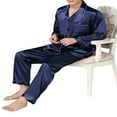 thumbnail image 5 of Pyjama Homme Manches Longues Costume Décontracté Ensemble Deux Pièces, 5 of 5