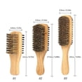 thumbnail image 3 of Wood Handle Men's Beard Brush Men Mustache Brushes Comb Double-sided Facial Hair Brush Male Face Message Shaving Brush Tool, 3 of 7
