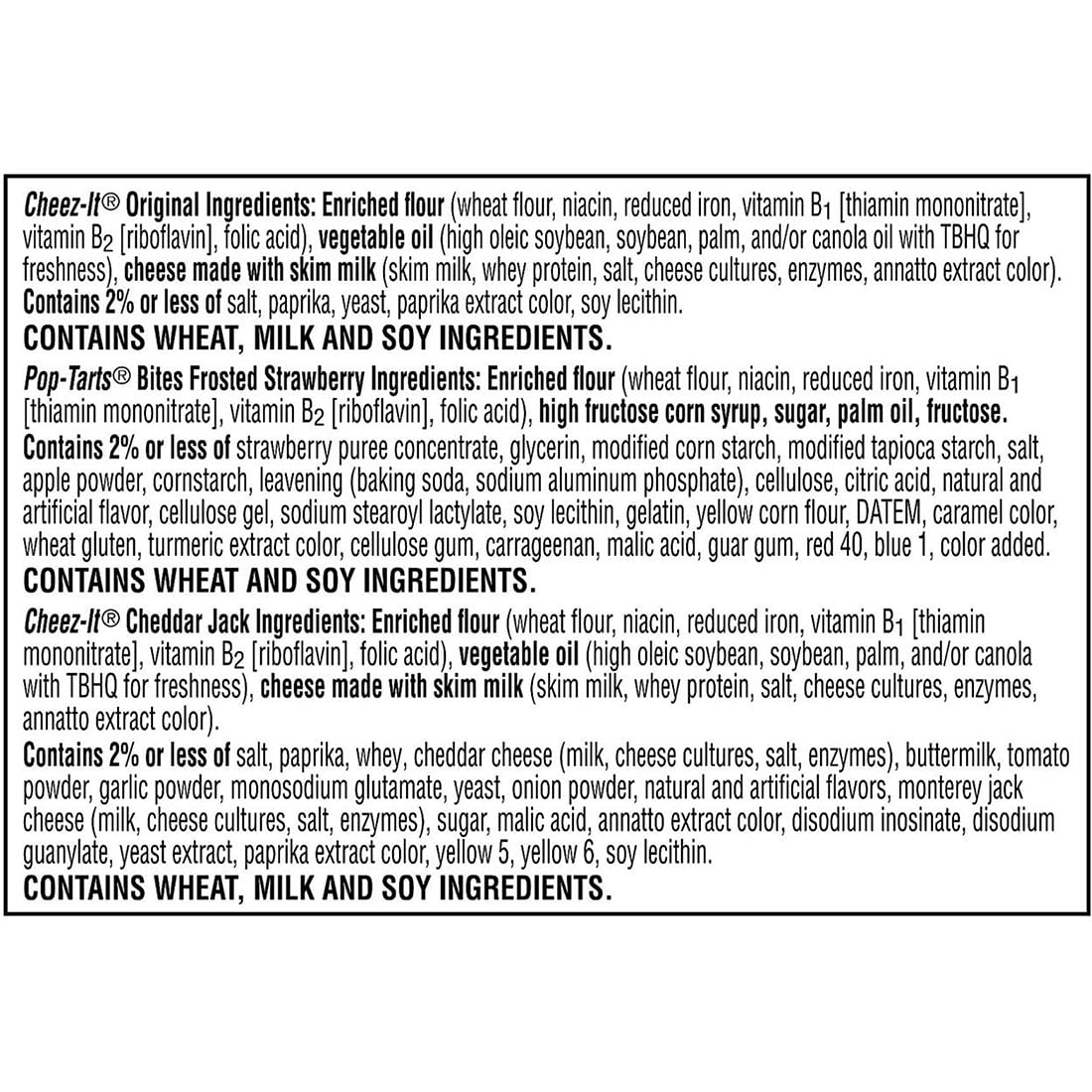 Kellogg's Cheez-It & Pop-Tarts Snacks, Grab 'N Go, Any Time Snacks Variety Pack, 33.42oz Box (30 Count)