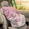 thumbnail image 3 of KUIFORTI Baby Car Seat Sun Shade Cover, Pink Axolotl Car Seat Cover with Elastic Bottom, Block Sunlight UV Ray Keeps Baby Seat at A Cool Temperature, 40" x 25" Baby Travel Accessories, 3 of 7
