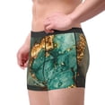 thumbnail image 2 of Balery Emerald Color Gold Marble Calzoncillos bóxer para hombre, ropa interior de algodón suave y transpirable con cinturilla de nailon-XX-Large, 2 of 5