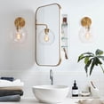 thumbnail image 2 of Hudson Rectangle Gold Medicine Cabinet, 22x30", 2 of 5