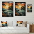thumbnail image 4 of Designart "Coastaltropical Tropical Paradise Painting I" Nautical & Beach Print on Natural Pine Wood, 4 of 5