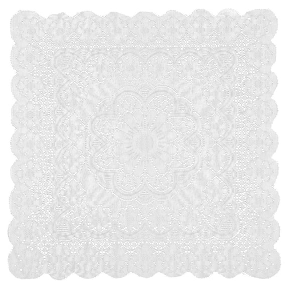 Baluue White Lace Microwave Oven Cover for Kitchen Appliances, Bread Maker Protector, Dust and Splash Resistant