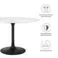 thumbnail image 5 of Modway Lippa 48" Round Artificial Marble and Metal Dining Table in Black/White, 5 of 7