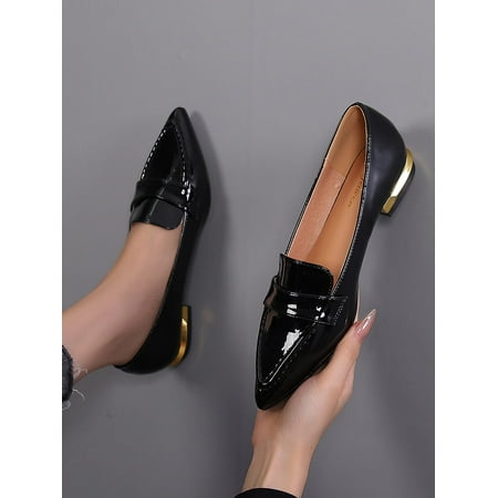

Minimalist Point Toe Penny Loafers Women‘s Footwear
