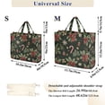 thumbnail image 2 of FORMRS Womens Corduroy Tote Bag Crossbody Shoulder Handbag with Pocket, Green Christmas Holly, 2 of 7