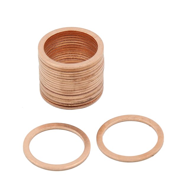20Pcs 18mm Diámetro Interior círculos de Juntas Arandela de Motor Vehículo de Cobre
