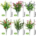 thumbnail image 2 of 10 Bundles Artificial Flowers Fake Boxwood Shrubs UV Resistant No Fade Faux Greenery Faux Plastic Lotus for Home Garden Hanging Planter Indoor Porch Patio Office Wedding Decoration(Orange Red), 2 of 5
