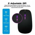 thumbnail image 2 of Wireless Mouse with BT and 2.4G, for Computers and Laptops, 3 Adjustable DPI Levels, Mute Operation, Long Battery Life with Colorful Backlight, 2 of 7