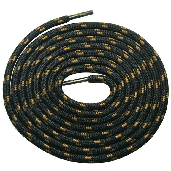 B&Q 2 Pairs 5MM Thick Heavy Duty Round Boot Laces Shoelaces replacements strings for Hiking Walking Construction Safety Work Boots Shoes 39 40 48 54 55 60 63 72 Inches