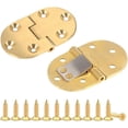 thumbnail image 1 of Bisagras para bandeja de mayordomo de latón macizo de 90 grados (2 uds) bisagra superior abatible con tornillos para mesas plegables/mesa de máquina de coser, 1 of 5