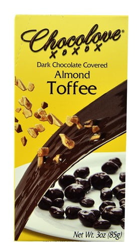 Chocolove Dark Chocolate Covered Almond Toffee, 3.0 Oz by Chocolove