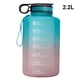 thumbnail image 3 of Motivación de la botella de agua La jarra de medio galón con marcador de tiempo contenedor de paja Accesorios de tazas de deportes Senderismo Camping Rosa 2.2L Inevent OD019761-02B, 3 of 7