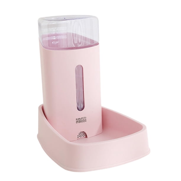 Gravity Dispensador de Agua para Mascotas Estación de Bebida para Perros Rosa Sunnimix