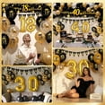 thumbnail image 4 of 50th Black Gold Birthday Decorations for Women Men with 50th Banner, Happy Birthday Banner, Number 50 Foil Balloon, 4 of 7