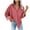 Watermelon Red, variant on IROINID Women's Short Corduroy Jacket Turndown Lapel Solid Color Long Sleeve Casual Pockets Buttons Tops Outwear Jacket Coat, Watermelon Red