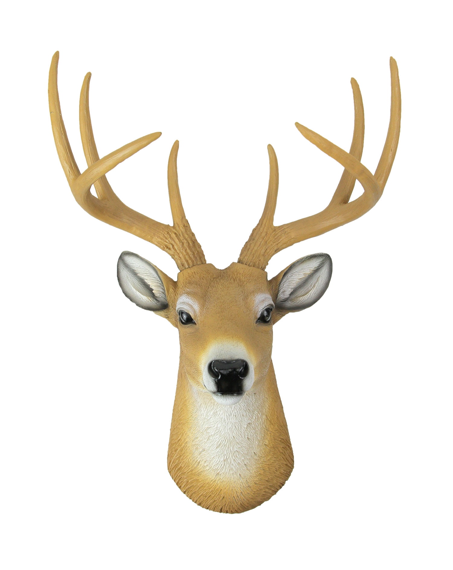 Deer Head Buck Horns Wall Mounted Antler Trophy Faux Taxidermy Sculpture 