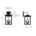 thumbnail image 2 of 3 Light Outdoor Wall Lantern In Farmhouse Style-19.75 Inches Tall And 11.5 Inches Wide Capital Lighting 948031Bk, 2 of 6